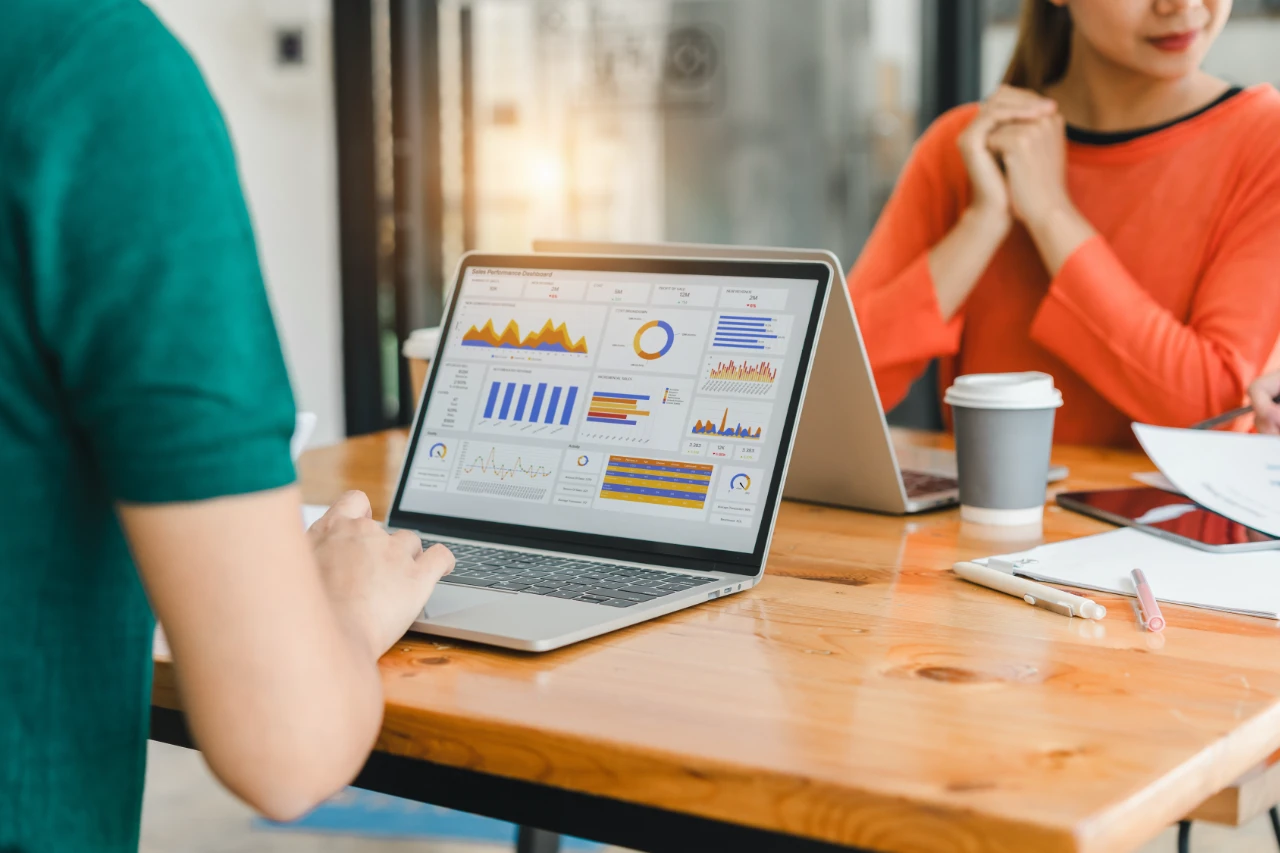 Marketing analytics dashboard showing campaign performance and engagement metrics