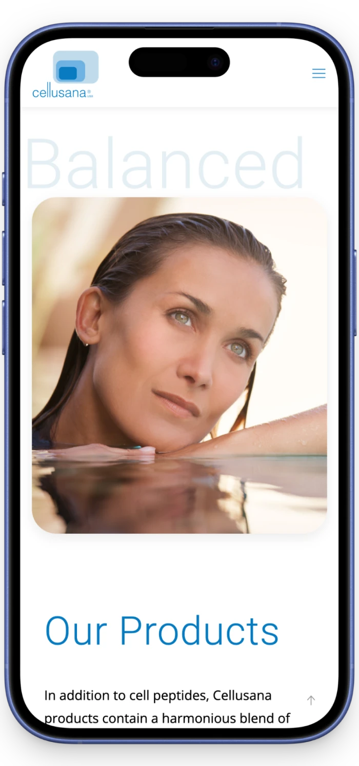 Cellusana Cosmetics Store mobile view 2