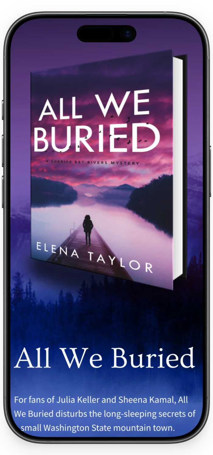 Elena Taylor Author Website mobile view 1