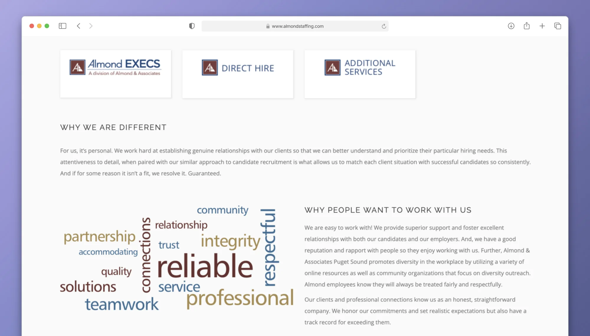 Almond & Associates Website Branding