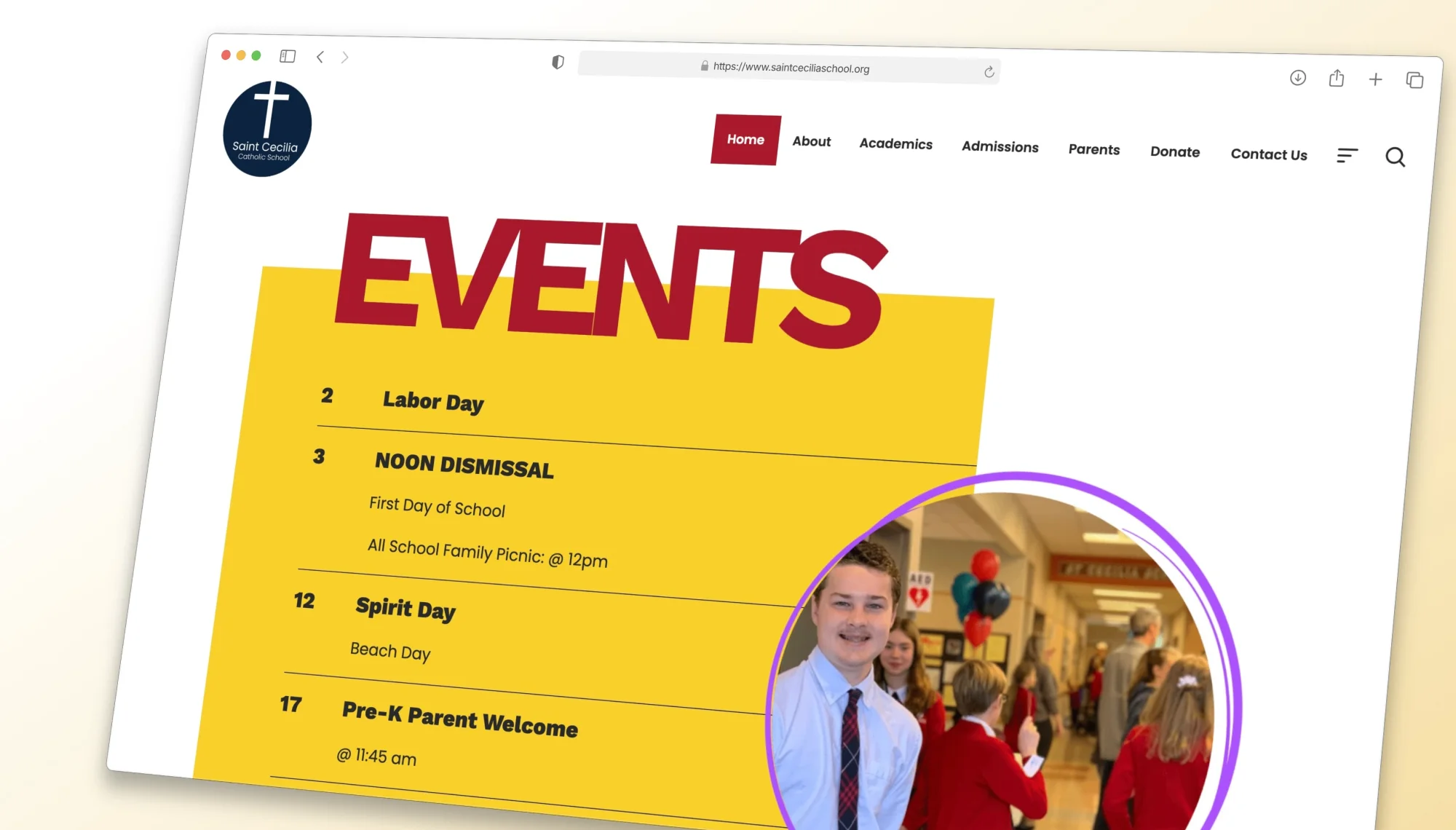 St Cecilia School & Church Website
