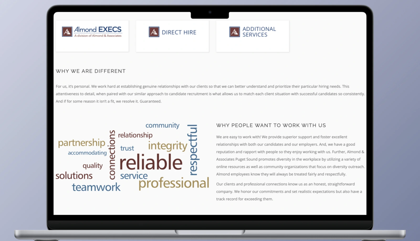 Almond & Associates Website Branding