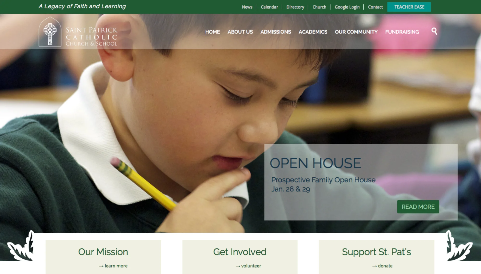 St Patrick School & Church Website